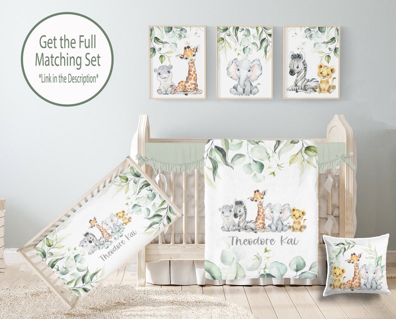 Baby Boy Swaddle Set With Name Blanket Beanie Hat Etsy