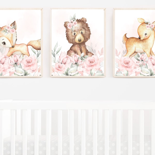 Woodland Nursery Girl Etsy