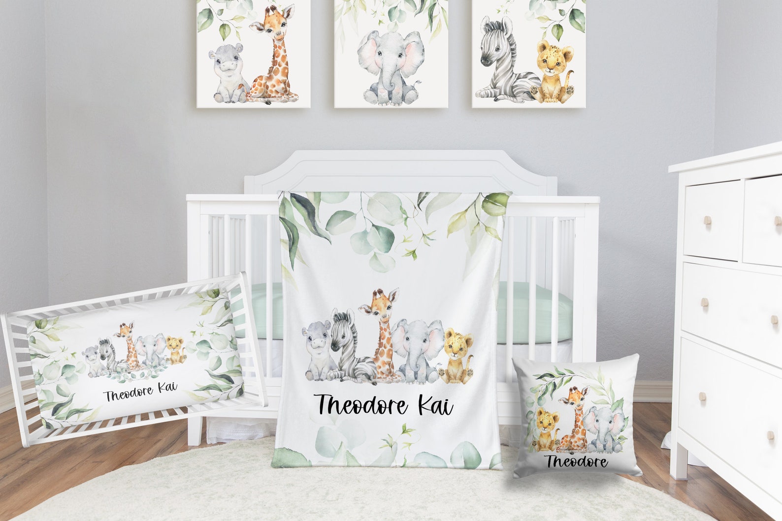 safari animal baby bedding