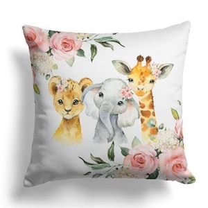 Safari Crib Bedding Set, Personalized Baby Girl Blanket, Safari Animal Nursery Set Baby Girl Bedding Set Safari Crib Sheet, Elephant Bedding image 4