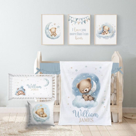 Teddy bear crib bedding set sale
