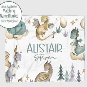 Dragon Baby Milestone Blanket - Monthly Photos Blanket-Personalized Baby Boy Blanket with Dragons -Baby Shower Gift -Baby Boy Milestone 322 image 6