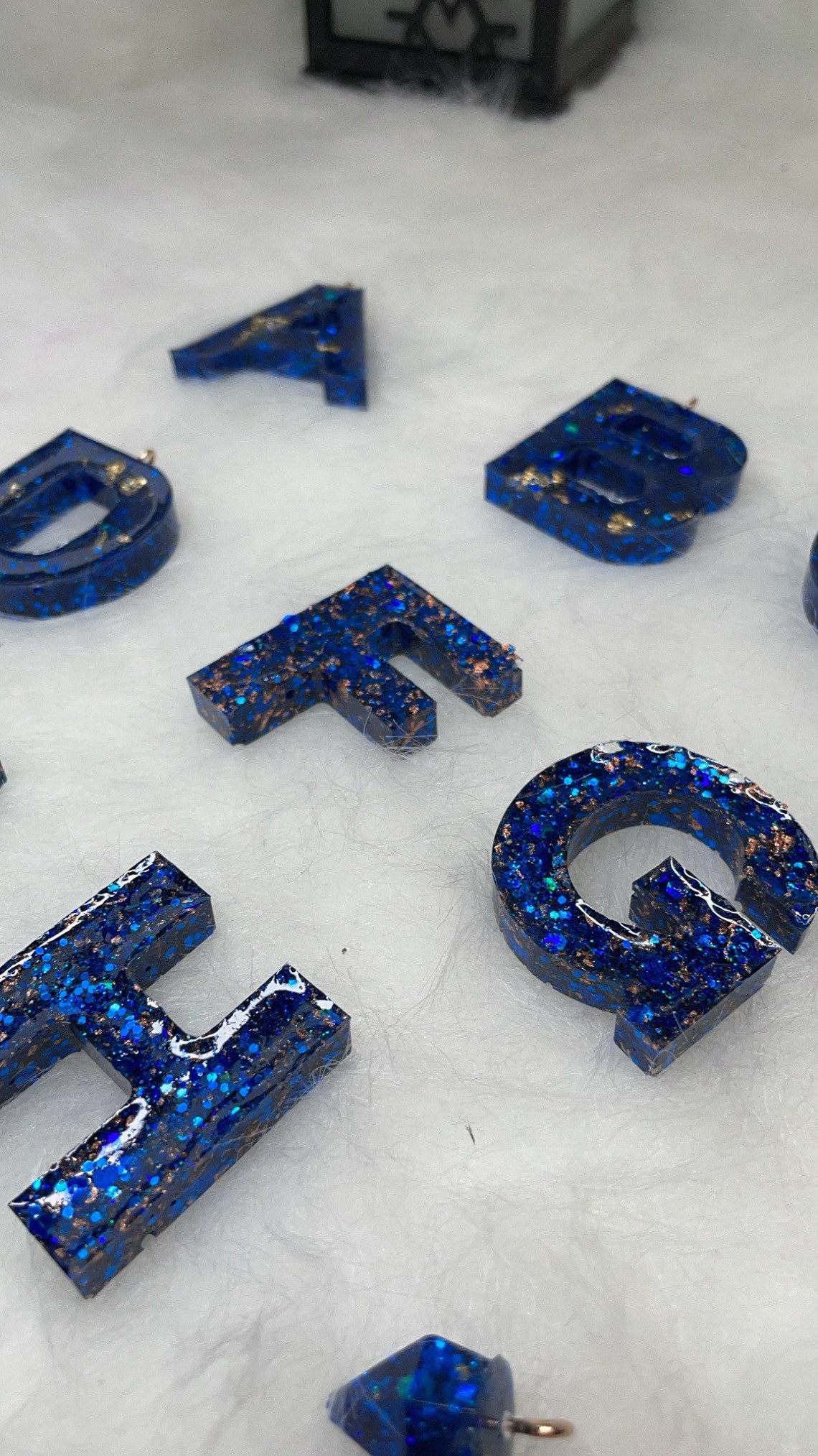 Blaue Und Goldene Buchstaben Schlsselanhnger Mit Diamant | Etsy