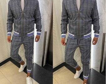 grey designer tracksuit mens
