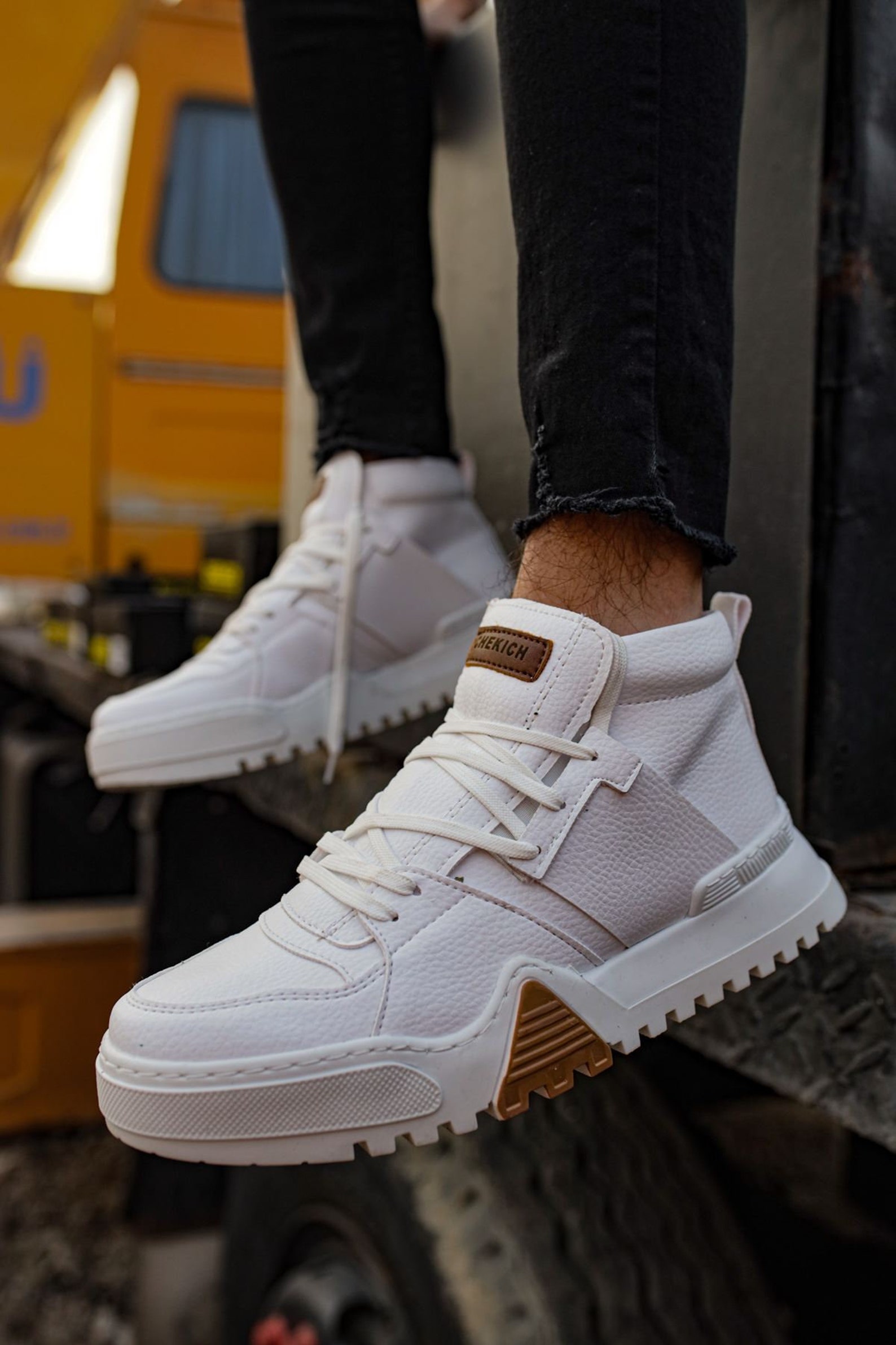 mens white sneaker boots