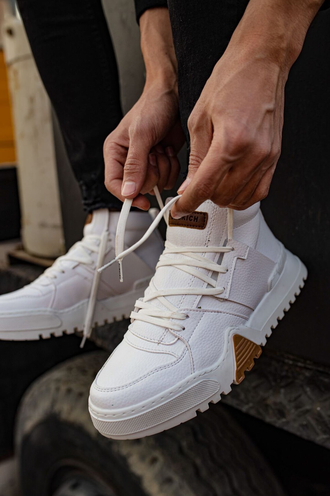 sneaker boots white