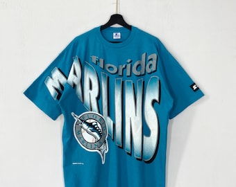 Vintage Mike Piazza Florida Marlins Russell Athletic T-shirt