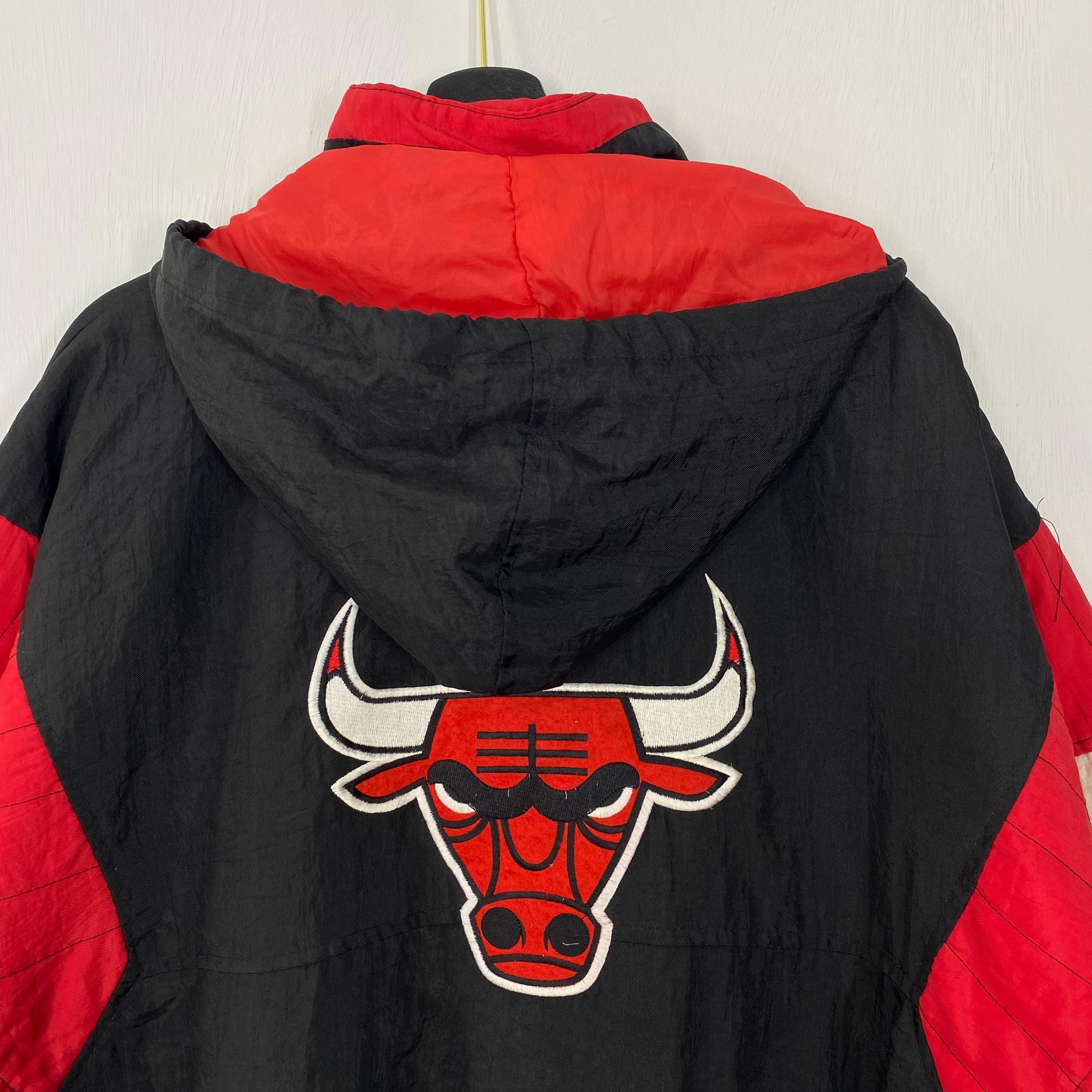 CHICAGO BULLS STARTER アノラックパーカー　Lサイズ 90s NBA 90's Starter Chicago Bulls Anorak Jacket Black (M