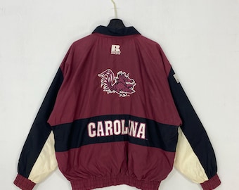 Vintage 90s South Carolina Gamecocks Windbreaker Jacket NCAA Athletics Sportswear Embroidered Logo Red XLarge