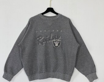 vintage des années 90 Las Vegas Raiders sweatshirt Raiders Crewneck Raiders pull pull Sportswear NFL Raiders Oakland Logo brodé moyen