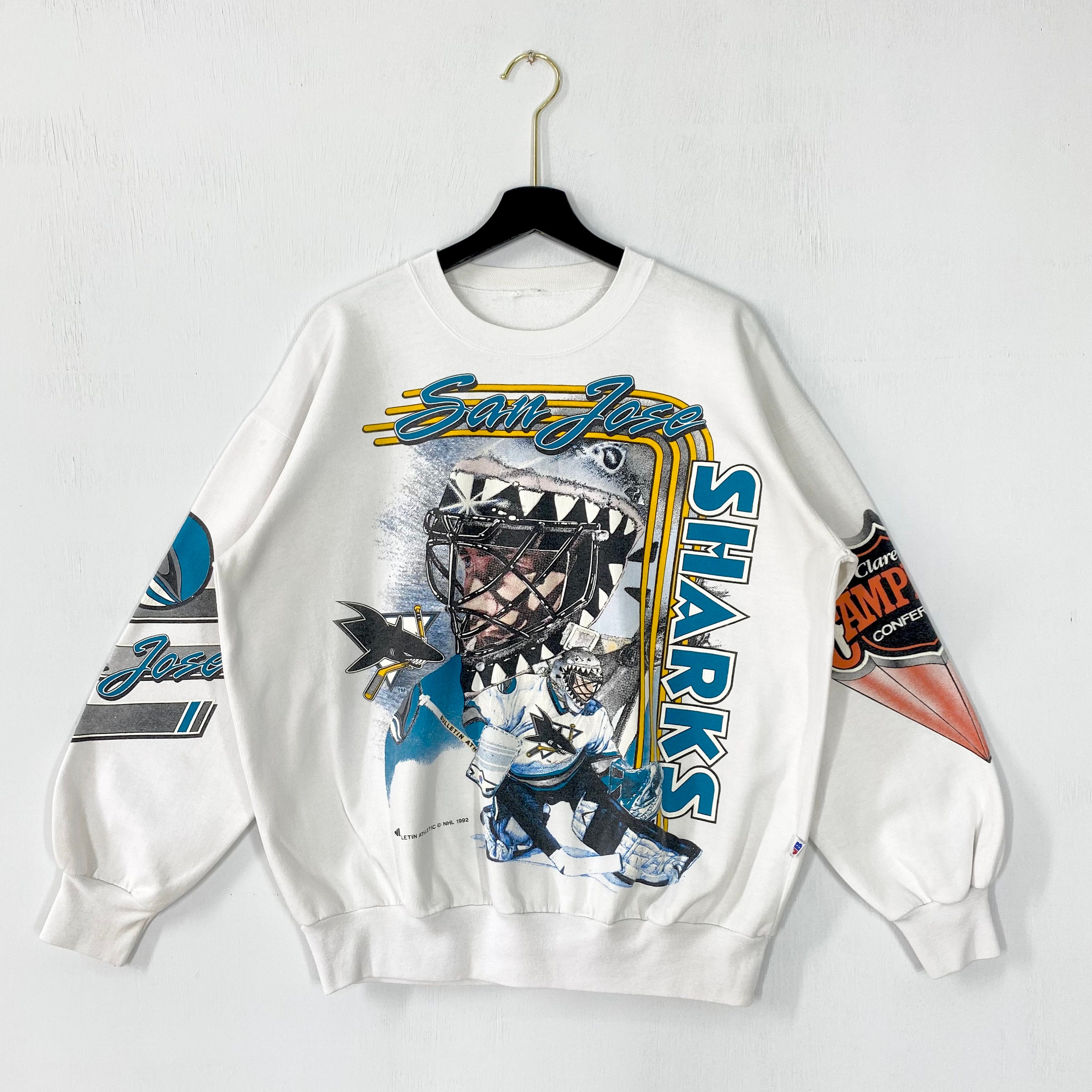 Vintage 90s San Jose Sharks Sweatshirt Sharks Crewneck San Jose