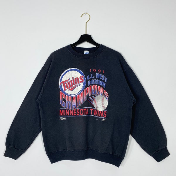 Vintage jaren '90 Minnesota Twins Sweatshirt Twins Crewneck Minnesota Twins Trui Pullover Sportkleding MLB Minnesota Twins Print Logo Medium