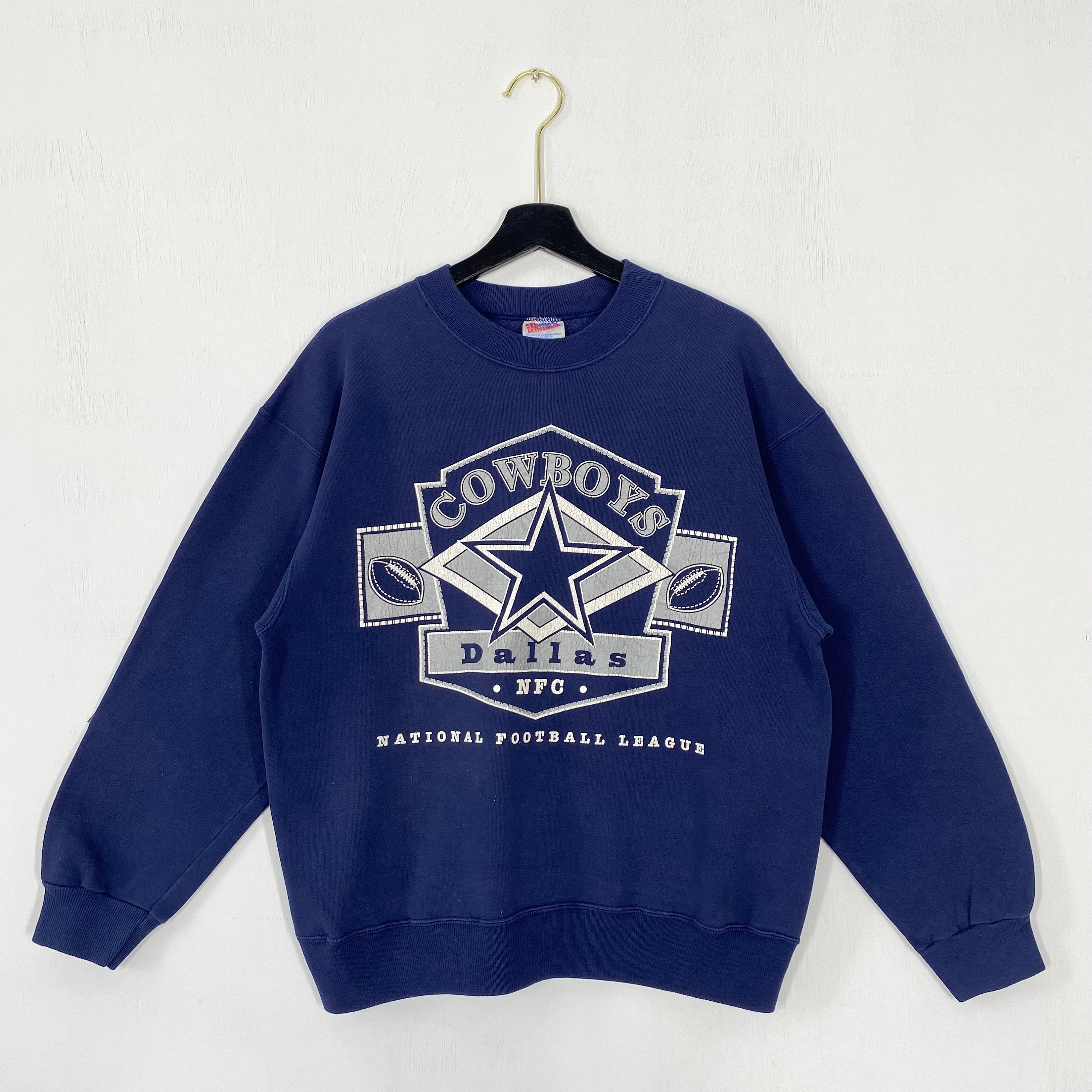 Vintage 90s Dallas Cowboys Sweatshirt Dallas Cowboys Crewneck Cowboys Sweater Pullover Sportswear NFL Dallas Cowboys Print Logo Blue Medium Etsy