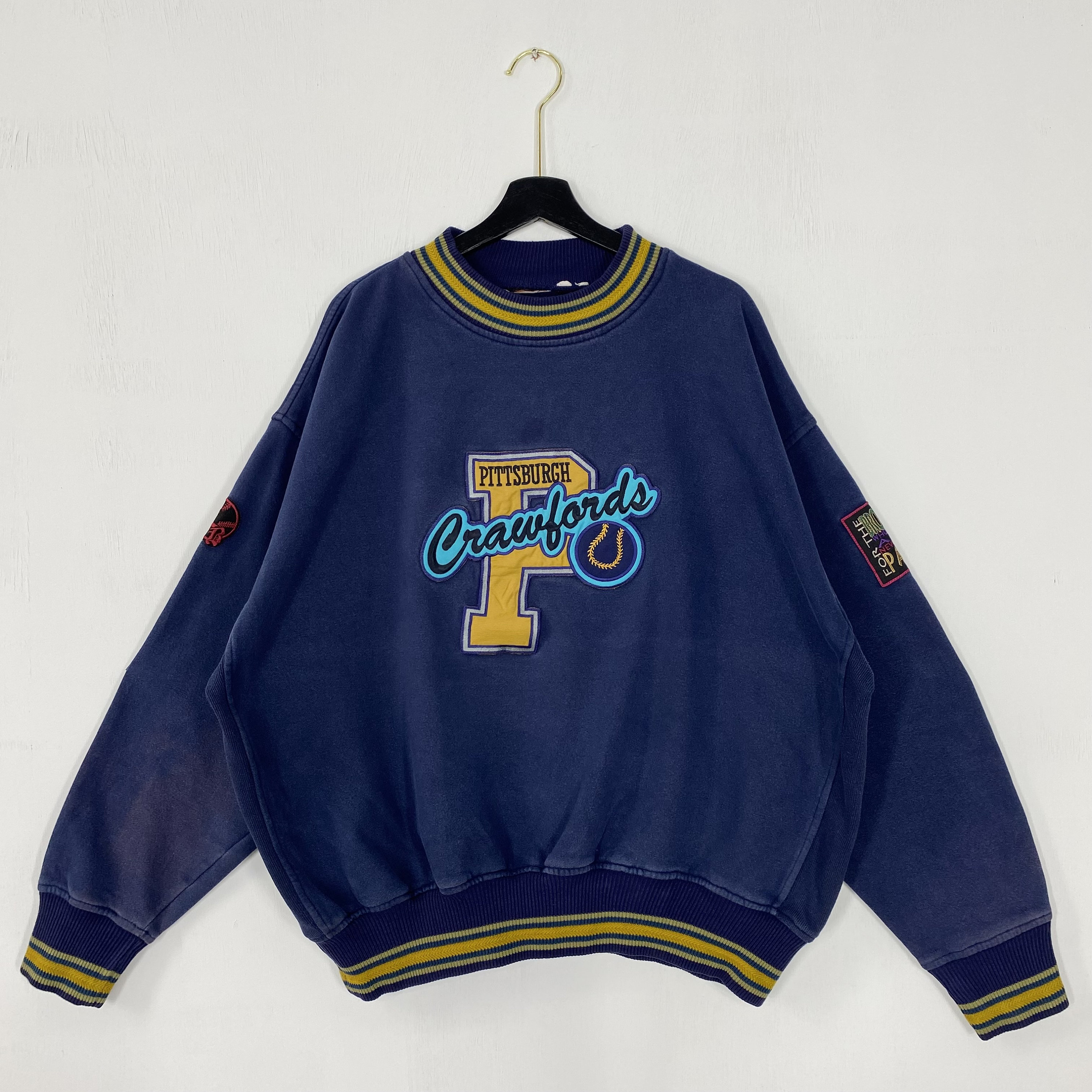Vintage 90s Pittsburgh Crawfords Sweatshirt Crawfords Crewneck