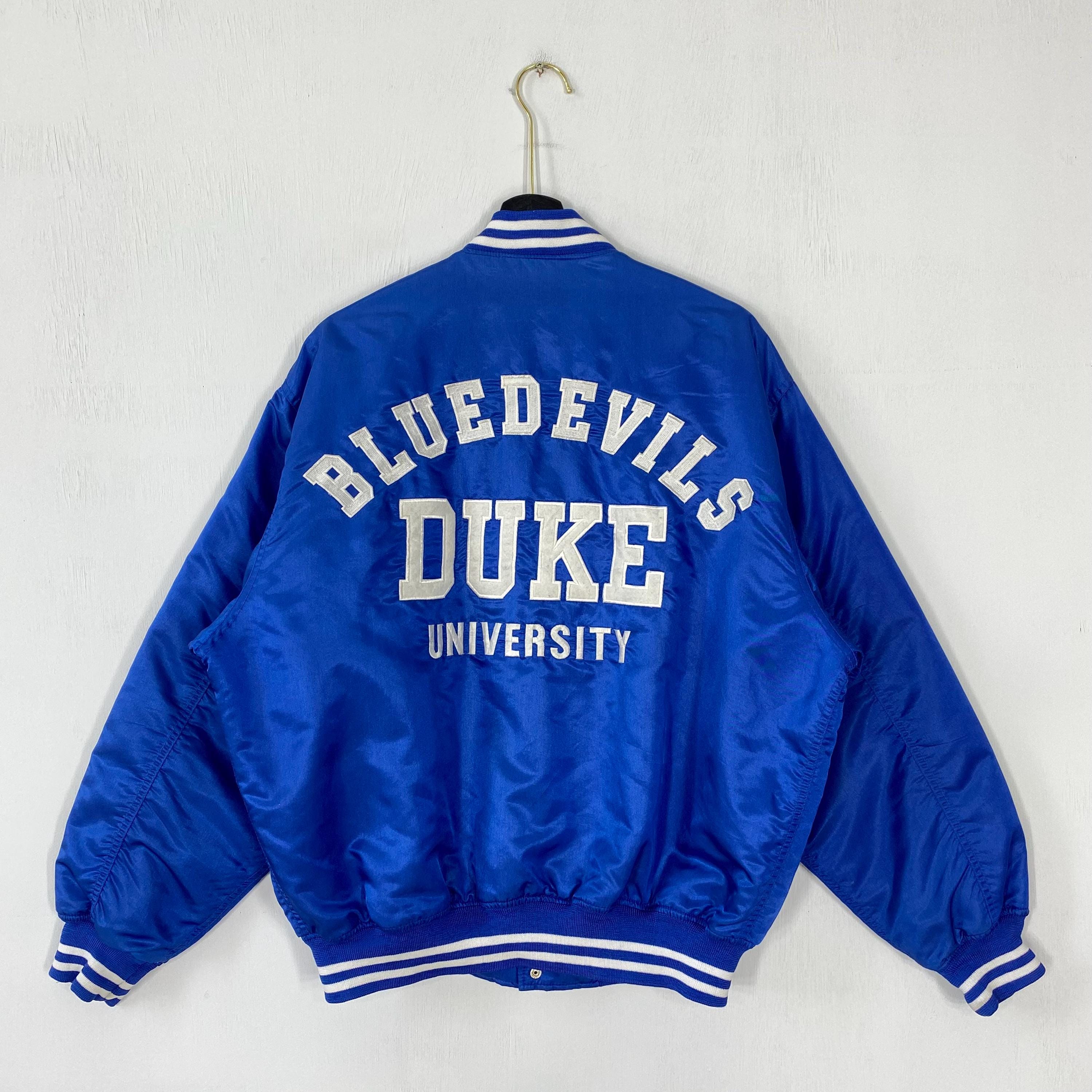 Vintage 90s Duke University NCAA Satin Jacket Duke Blue Devils