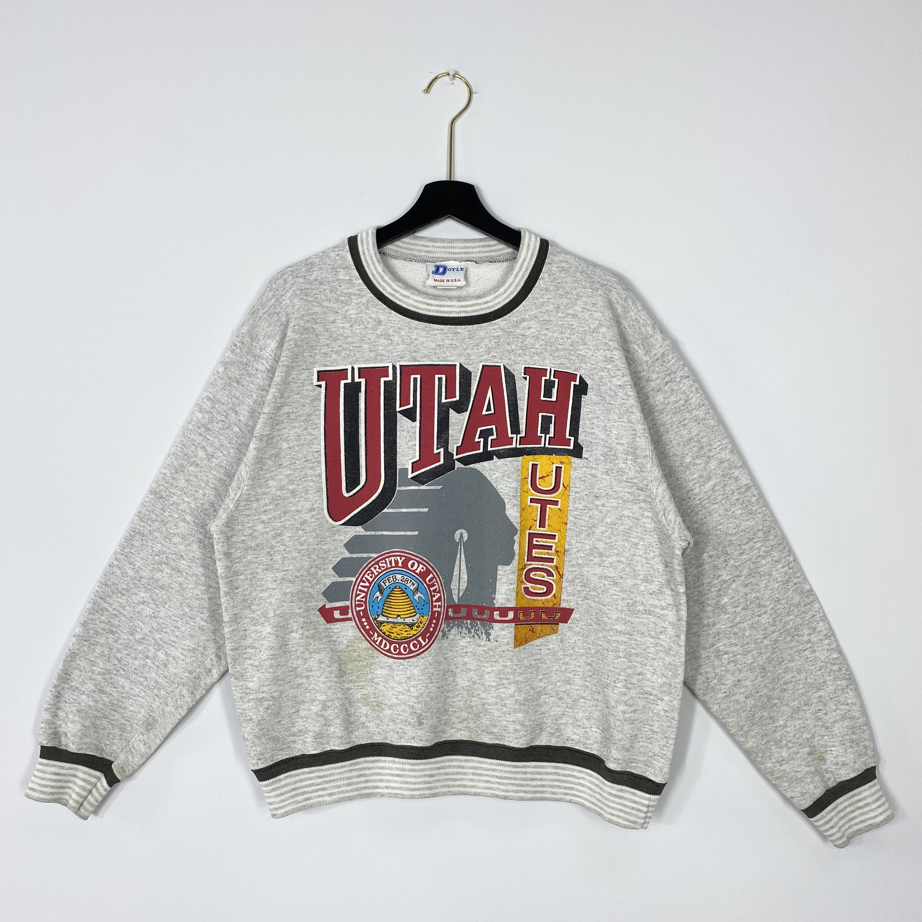Utah Vintage University Crewneck Sweater University Of Utah