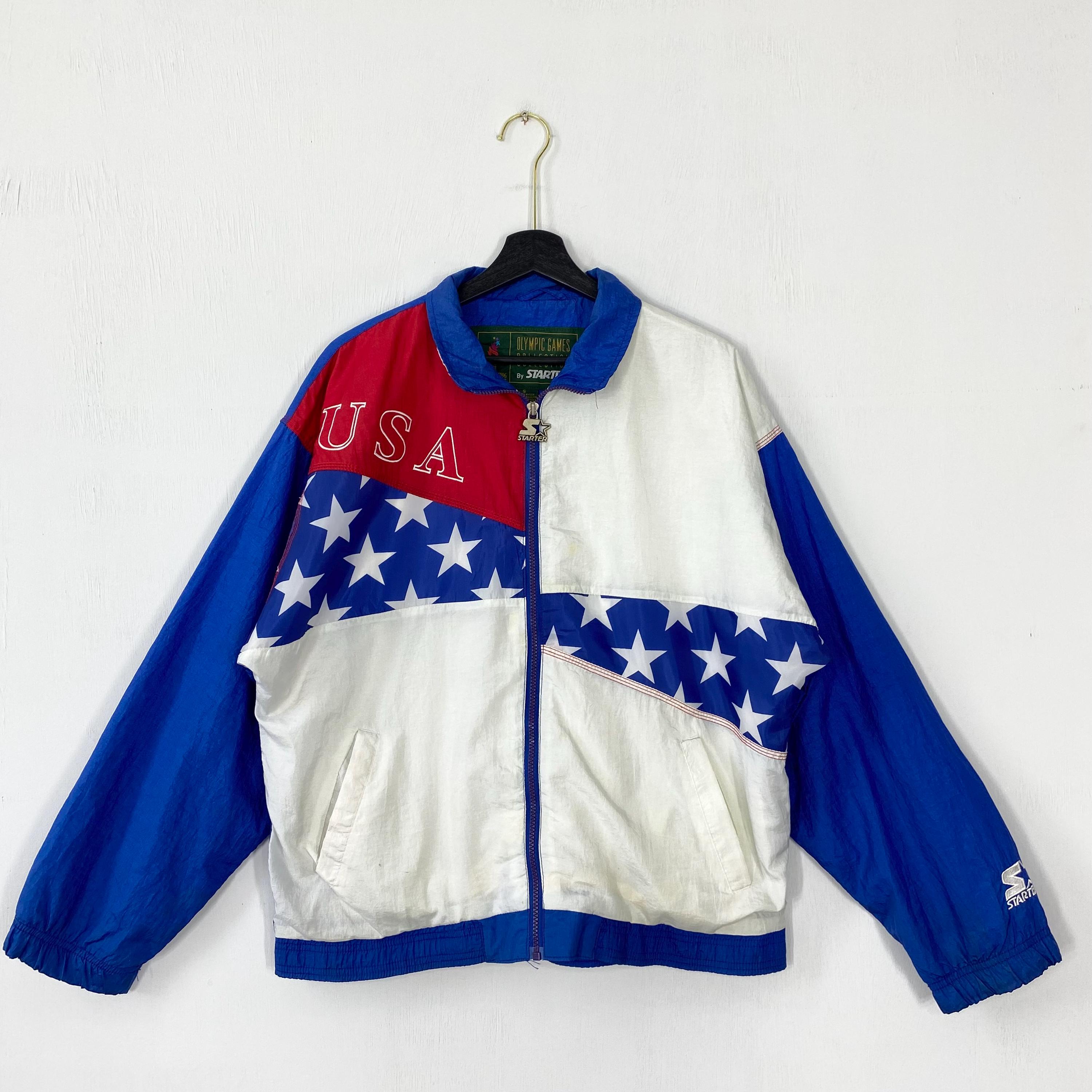 Vintage 90s USA Atlanta Olympics Jacket Windbreaker Starter