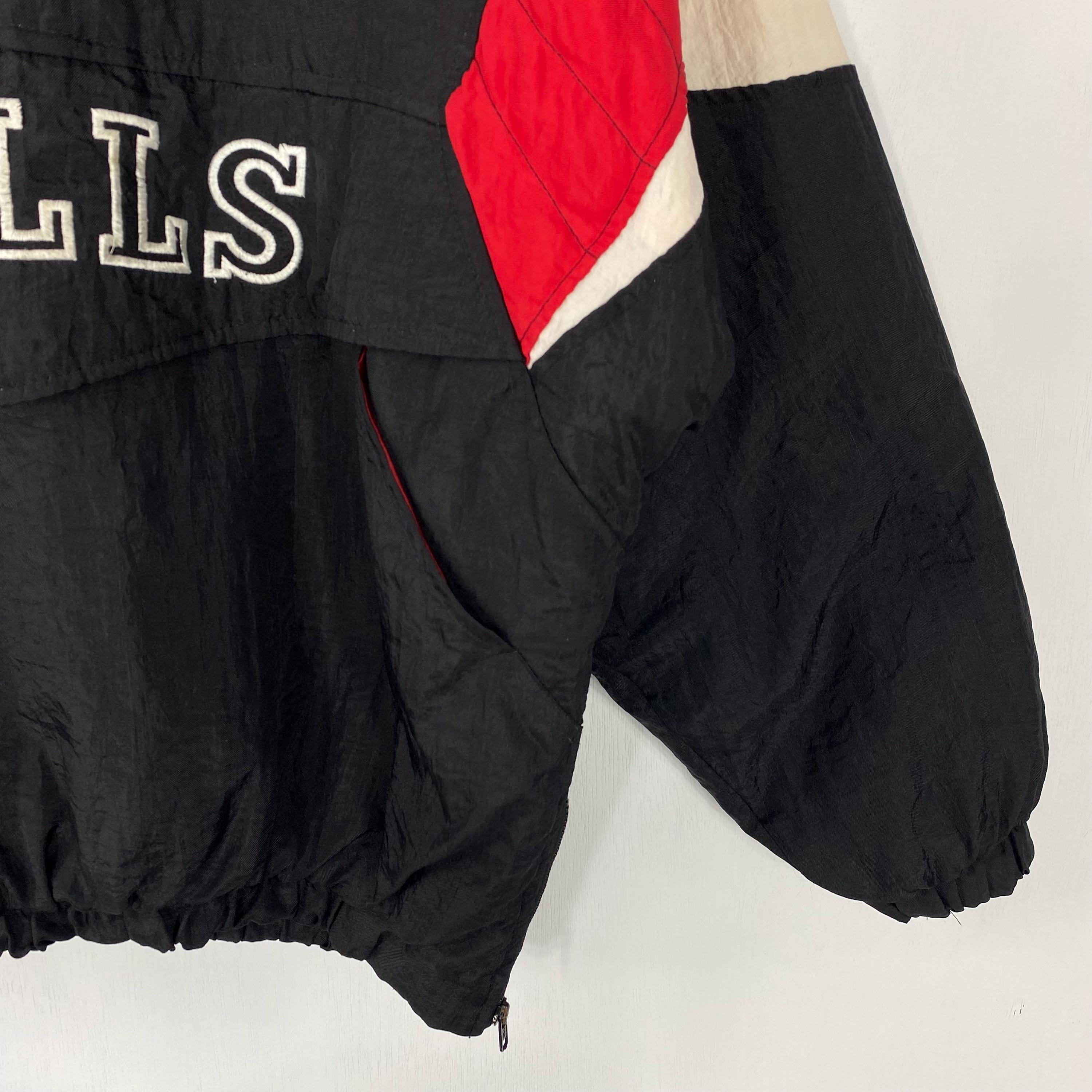 Vintage 90s Chicago Bulls NBA Starter Half Zip Puffer Jacket