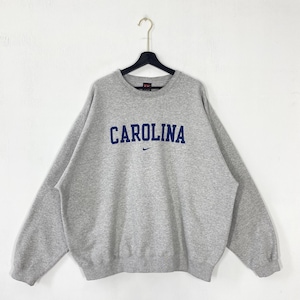 Vintage 90s University North Carolina Sweatshirt North Carolina Crewneck Carolina Sweater North Carolina Tar Heels Print Logo Grey XXLarge