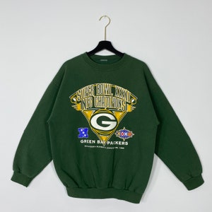 Vintage 90s Green Bay Packers Sweatshirt Crewneck Sweater Pullover Sportswear NFL Packers Football Print Logo Medium