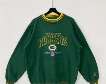 Vintage jaren '90 Green Bay Packers Sweatshirt Packers Crewneck Green Bay Packers Trui Pullover Sportkleding NFL Packers Geborduurd Logo XLarge