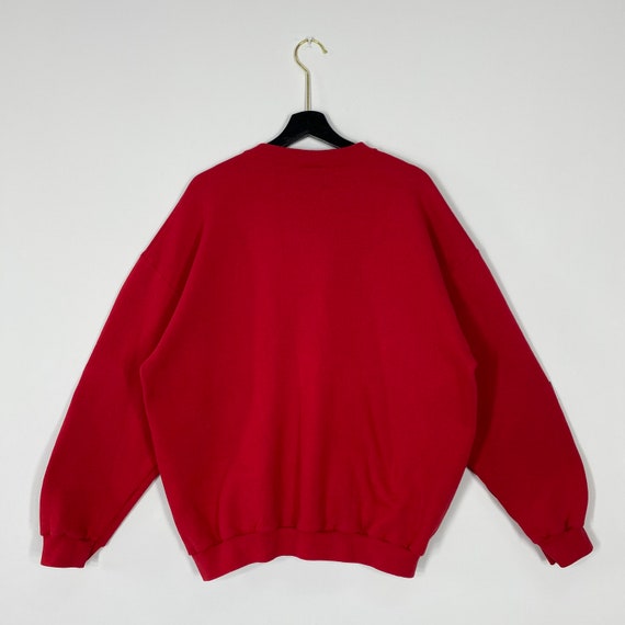 人気のファッションブランド！ Vintage 90s Crewneck Wings Red Sweatshirt Wings Red Detroit トップス