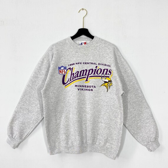 Vintage 90s Minnesota Vikings Sweatshirt Vikings Crewneck Vikings Sweater Pullover Sportswear NFL Minnesota Vikings Print Logo Grey Large Etsy UK