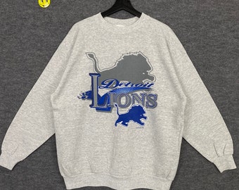 detroit lions crew neck sweatshirt