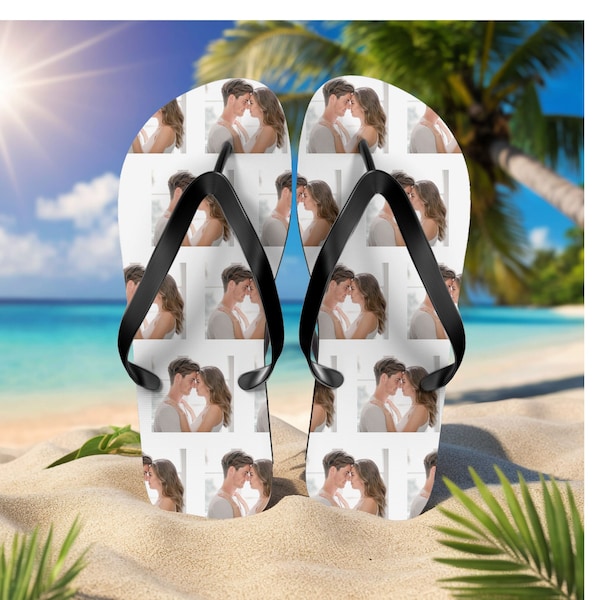 Personalized Custom Flip Flops, Custom Sandals With Your Photo, Summer Sandles, Wedding Party Sandles, Pet Face