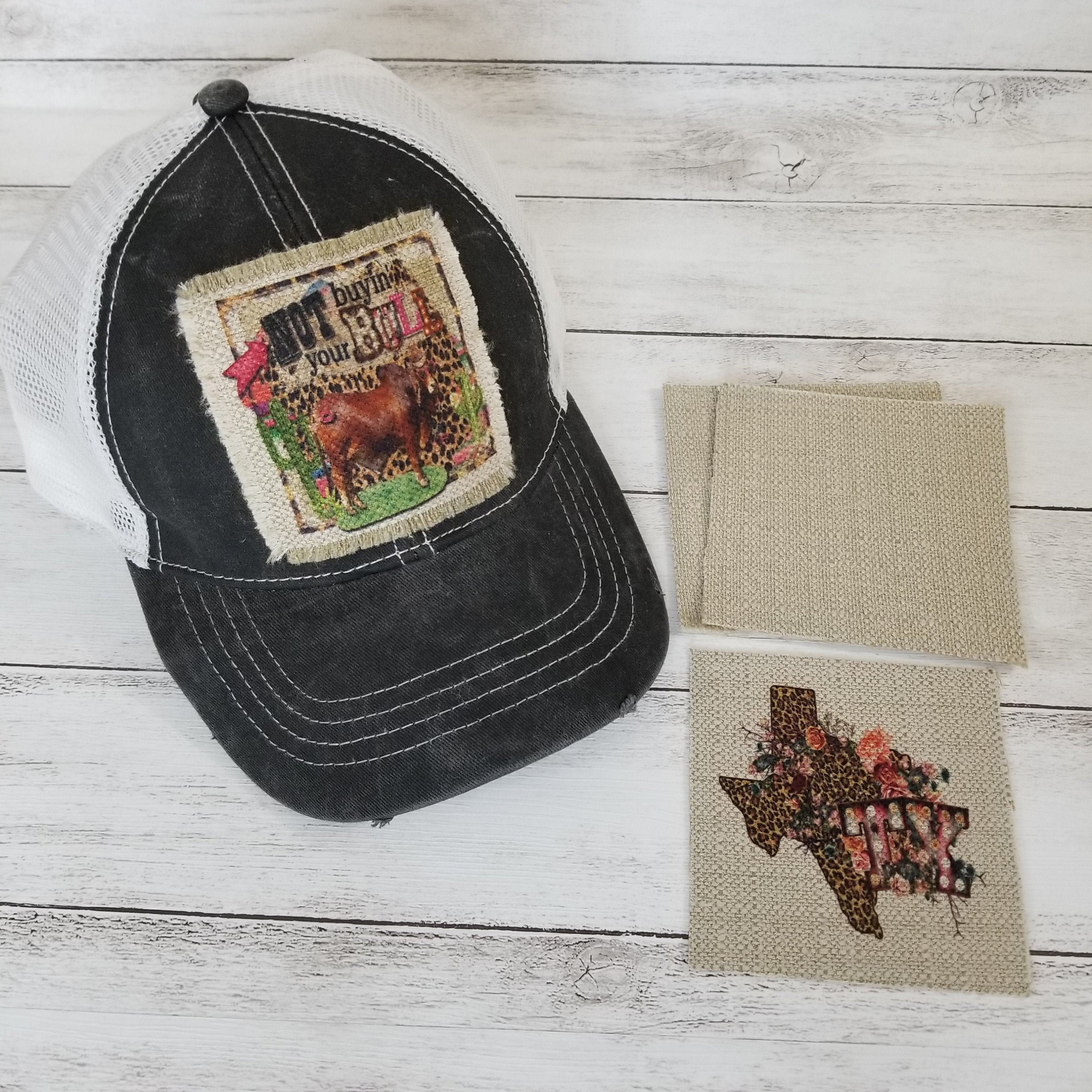Sublimation Hat Patches 100 Polyester 4x4 Etsy