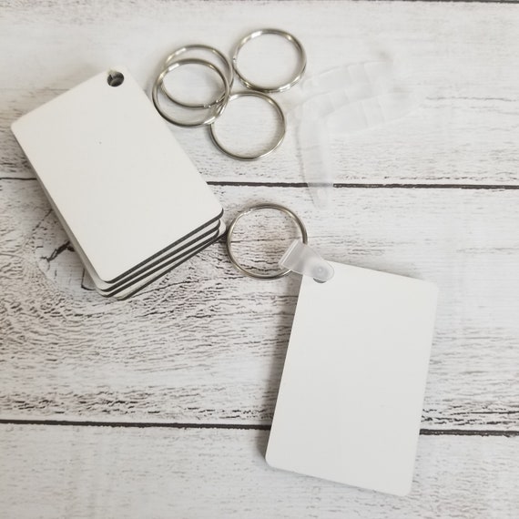 Sublimation Blank Keychain Sublimation Rectangle Keychain Etsy