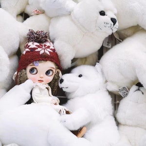 Woolen hat / Hand-knitting hat/ Snow pattern hat/ BaoBao