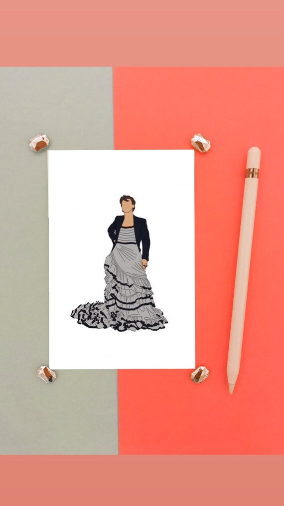 Harry Styles Vogue Dress Print 6x4 Inch Harry Styles Vogue Etsy