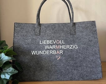 Shopper OMA Liebevoll Warmherzig Wunderbar - Einkaufstasche