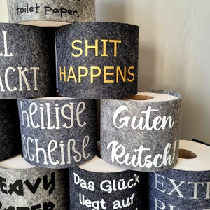 Toilet paper band decoration spare roll storage discreet and funny image 5
