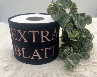 EXTRA BLATT rosé - Klopapierbanderole -  Deko -  Ersatzrollenaufbewahrung