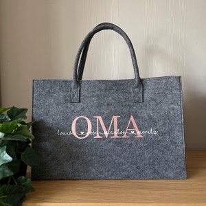 Shopper OMA personalized - shopping bag - with the names of the grandchildren