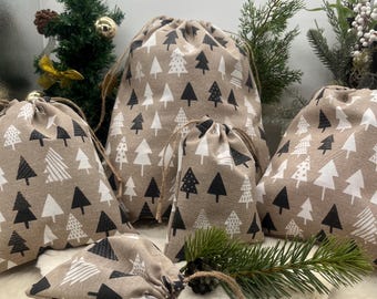 Geschenkbeutel Tannenbaum wieder verwendbar umweltfreundlich