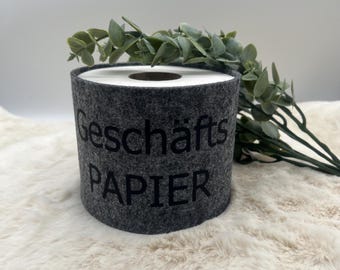 Geschäftspapier - Klopapierbanderole -  Deko -  Ersatzrollenaufbewahrung