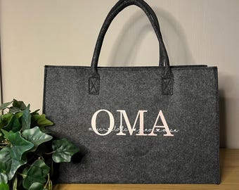 Shopper OMA personalisiert - Einkaufstasche - mit Namen der Enkelkinder