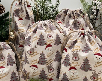 Geschenksäckchen Weihnachten wiederverwendbar umweltfreundlich