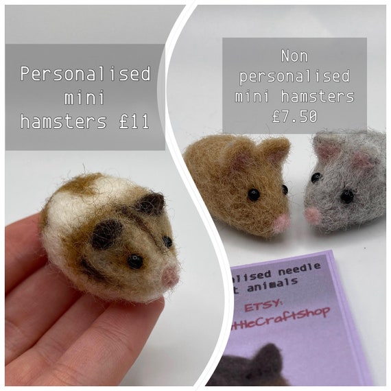 Mini Needle Felt Hamster in Natural Colours or Choose - Etsy