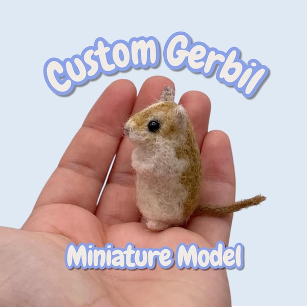 Benutzerdefinierte Miniatur Nadelfilz Rennmaus Modell - hergestellt unter Verwendung Ihrer Bilder - Geschenkbox