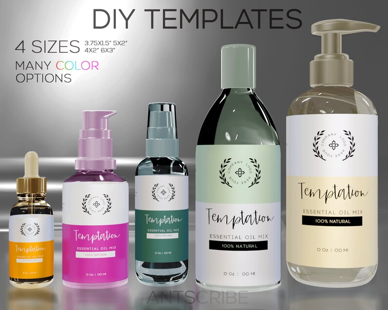 Editable Dropper Label Design Templates printable Bottle Etsy