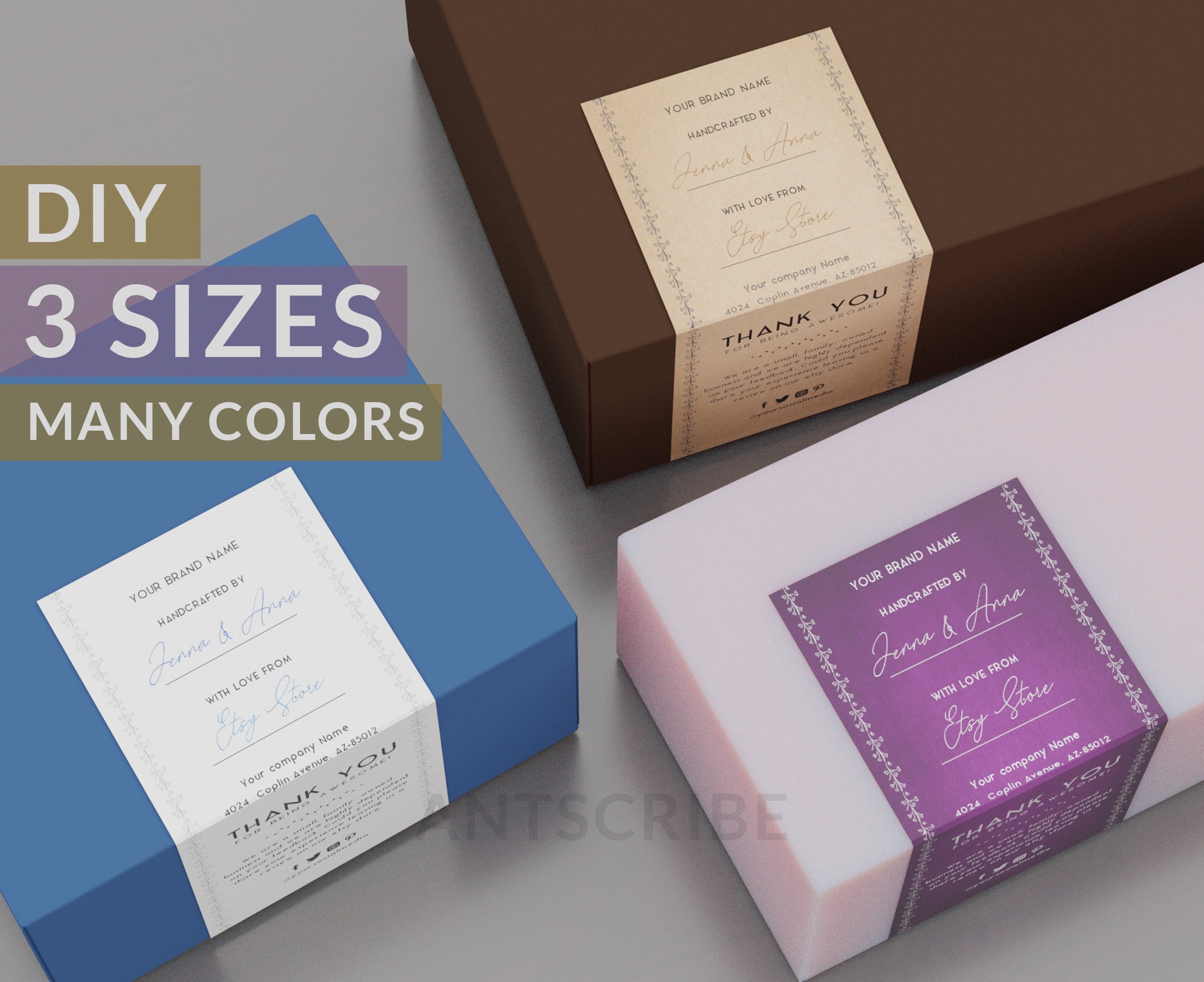 Leave Review Sticker Label Template DIY Box Seal Sticker - Etsy