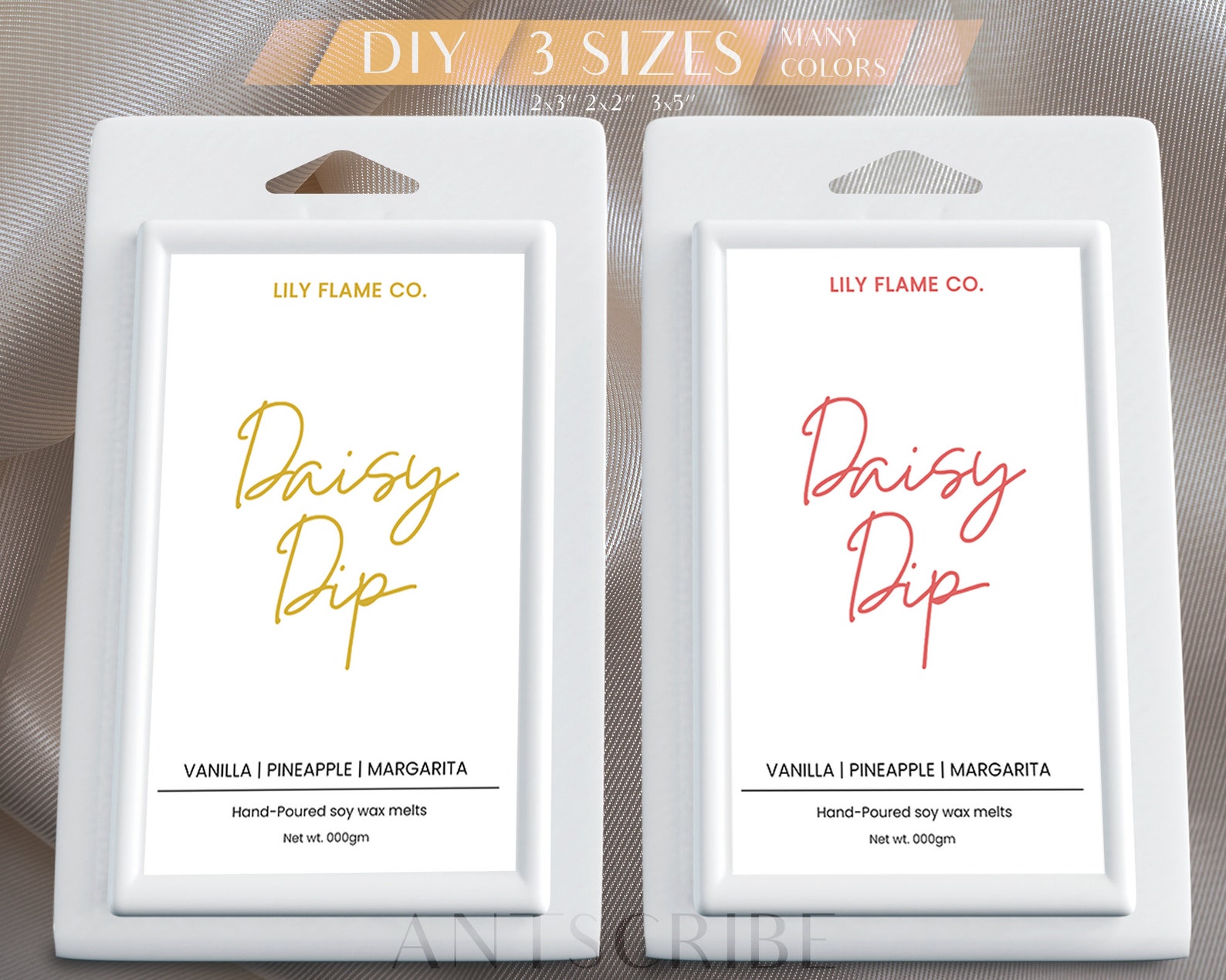 diy wax melt label template editable printable minimalist etsy