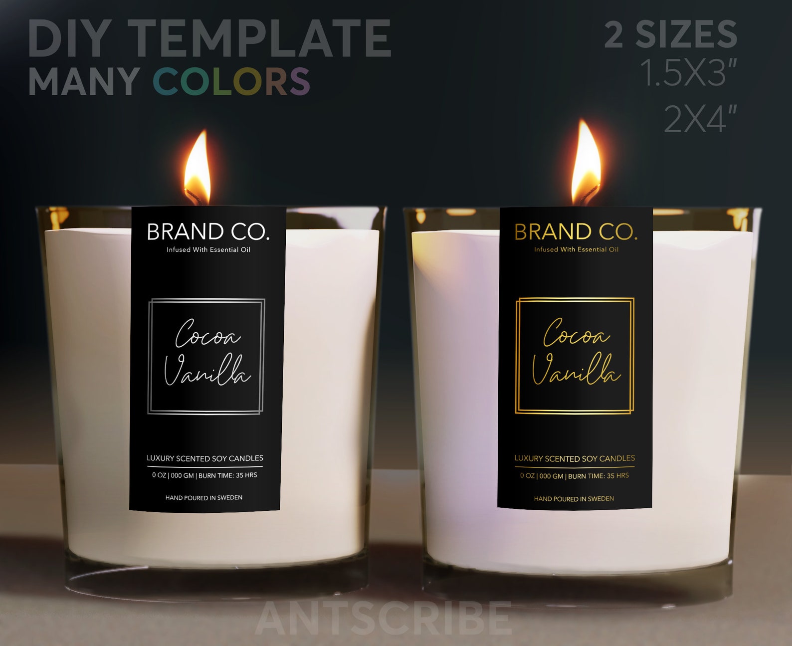 Personalizable Vertical Kraft Paper Candle Label Templates Etsy Personalizable Vertical Kraft Paper Candle Label Templates Etsy