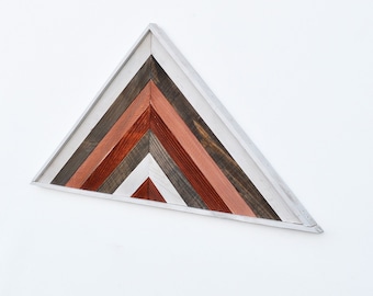 Wood Wall Art, Reclaimed Wood Wall Art, Wood Decor, Wood Art, Modern Wood Art, Rustic Decor, Wall Art, Wall Decor, Triangle Mountain Art