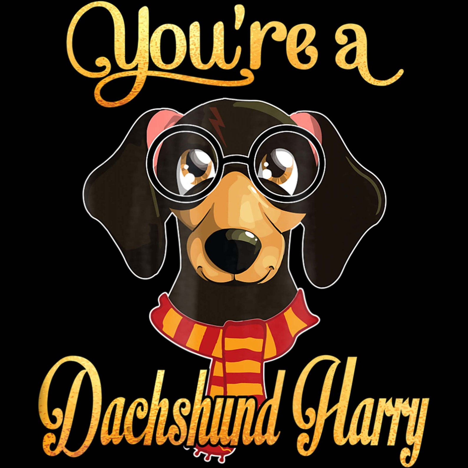 You're A Dachshund Harry Dog Potter Glasses Scarf Png Etsy