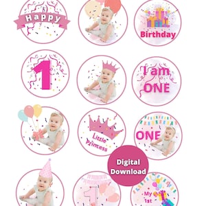 Custom Face Cupcake Toppers, Photo Toppers, Personalized Toppers Cake Topper for Birthday, Anniversary, Wedding, Baptism